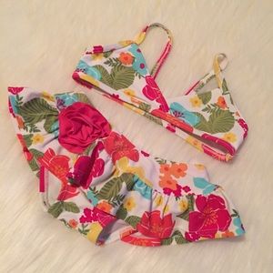 Baby girl Two Piece Floral Bathing Suit